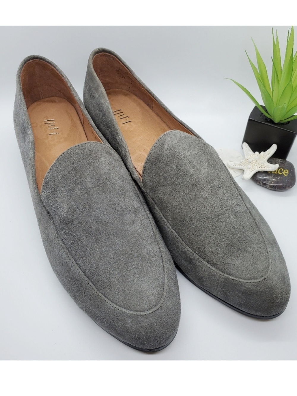 J. Jill Gabrielle Gray Suede Leather Loafers Women’s gray 7.5 NWOT - Picture 2 of 6
